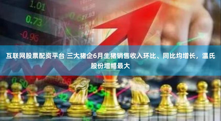 互联网股票配资平台 三大猪企6月生猪销售收入环比、同比均增长，温氏股份增幅最大